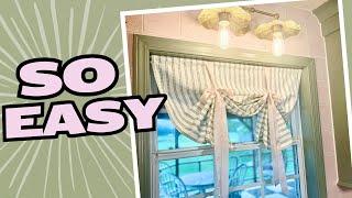 DIY WINDOW TREATMENT // Easy beginner friendly tutorial