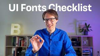 UI Fonts Checklist