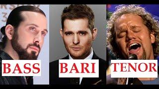 Bass, Baritone & Tenor - Low & High notes!!!