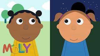 Day and Night Opposites Song | The ALPHABET Kids | Miss Molly Songs