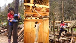 从零开始修建一座属于自己的竹屋，从冬天做到春天！Build your own bamboo house from scratch | 林果儿