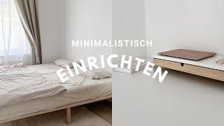 Minimalistisch wohnen I einfache Einrichtungstipps I Minimalismus vorher nachher I saltypeanut