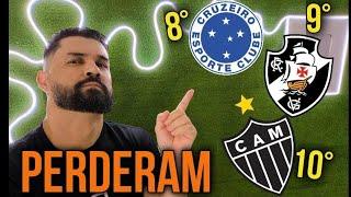 CRUZEIRO E GALO PERDEM, VASCO FICA EM 9°/JP FEZ CIRURGIA/JV É O JOGADOR MAIS EXPULSO DO BRASILEIRÃO