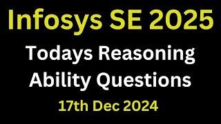 Infosys reasoning ability questions and answers 2025 | infosys system engineer recruitment 2025