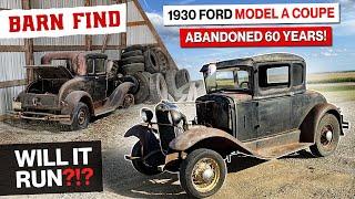 Barn Find 1930 Ford Model A Coupe! Abandoned on a Minnesota Farm for 60 Years!! Will It Run?!?