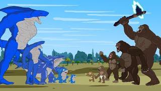 EVOLUTION of SHARKZILLA vs KING KONG : Monsters Ranked From Weakest To Strongest | Godzilla Cartoon