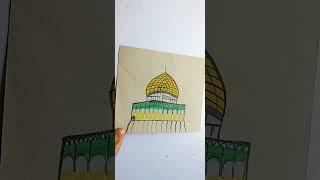 Masjid aqsa #islamicart #masjid aqsa art' painting