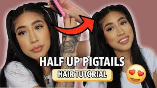 HOW TO: HALF UP PIGTAILS HAIR TUTORIAL *TRENDY HAIRSTYLE*