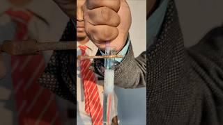 Reaction of sodium chloride with silver nitrate.          #experiment #explore #youtubeshorts