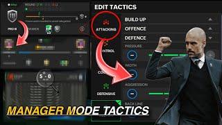 Manager Mode Tactics!  || Fc Mobile 24