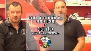 Fußballwochenende im Überblick mit Stefan Dax. Trainer VfB Burbach 1907/ 1920 e.V.