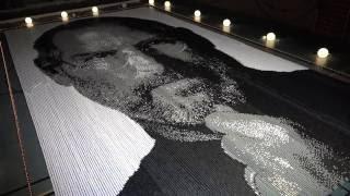 Steve Jobs in 150,000 Dominoes - World Record - Largest Domino Portrait | 4K