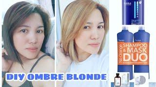 DIY BLONDE FROM DARK HAIR USING FANOLA NO ORANGE SHAMPOO