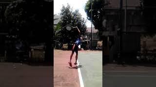 Tennis serve - Kareem Abdul Hakim (13 years old) - at Ahmadi Imang - PTF