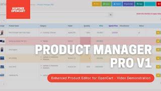 Product Manager Pro for OpenCart | Advanced Product Editor | Demo