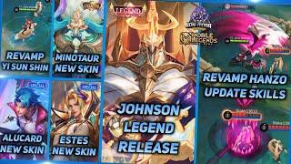 JOHNSON SKIN LEGEND 2025, LYLIA COLLECTOR, REVAMP YI SUN SHIN, REVAMP HANZO - MLBB UPCOMING SKIN