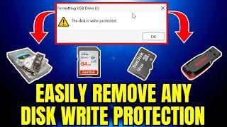 How To Remove Write Protection From Pen Drive || SD Card || Memory Card|| Hard Disk || SSD ||