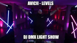 DMX DJ Light Show Using SoundSwitch Demo | Avicii - Levels