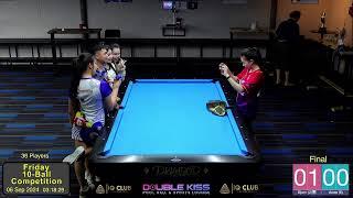 Double Kiss Pool Hall Pattaya Friday 10 Ball Table 1 (6/9/24)