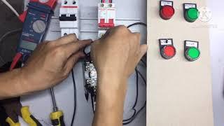 Stop Start Motor Control w/ OLR overload relay’ Test Run with Motor with Pilot light indicator,D O L