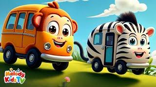 Animal Adventure : Wheels on the Bus + More Nursery Rhymes & Kids Songs - Melody Kids Tv