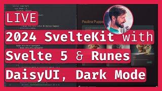 Brand new Fullstack App with Svelte 5! Runes, DaisyUI, Dark Mode & e2e! ️ LIVE Coding & Chill 