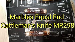 (136) Marbles Equal End Cattleman's Knife MR298