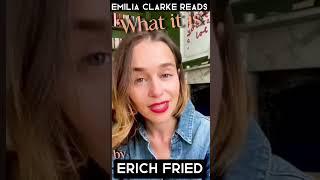 #EmiliaClarke reads #ErichFried # #mustangsally_777 #everythingisenergy
