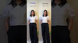 Shopsy VS Urbanic Outfits| Huge price difference in same tops🫣#shopsy #shopsybyflipkart #tophaul