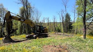 Land Clearing with the CAT 320 - Satisfying Excavator Work