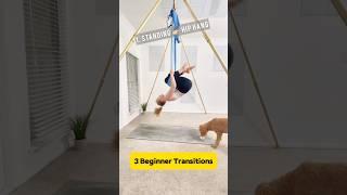 3 Beginner Transitions if you’re new to Aerial Yoga ‍️ #aerialhammock #aerialyoga