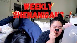 BROTHER TRYING SALMON FOR THE FIRST TIME! + cute v-day nails | Michelle Choi