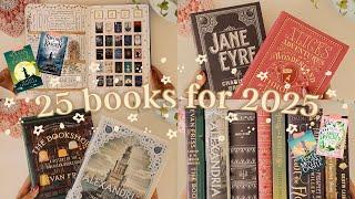 my 2025 tbr!  25 books I want to read in 2025 (cozimas day 8)