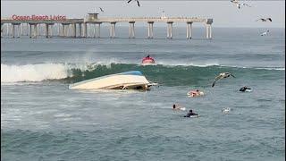 Smuggler Boat Capsized,  Surfers and Lifeguards Rescue Survivors