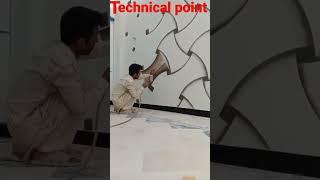 new 3D design technical painter stencil wall paper new design technical Panther video