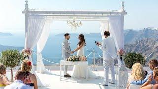 OUR WEDDING IN SANTORINI ️ SANTORINI GEM WEDDING ABROAD