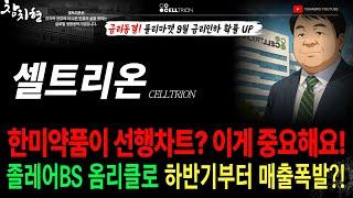 셀트리온 졸레어BS 옴리클로 하반기부터 매출폭발?!한미약품이 선행차트가 되어야하는 이유?!