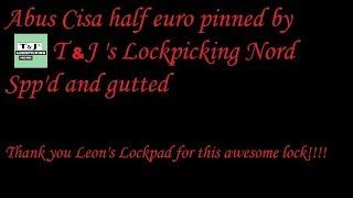 (532) Abus Cisa half eruo (pinned by T&J's Lockpicking Nord) spp'd and gutted