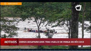 Panga con 42 personas se hunde en el Río Coco