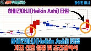 하이킨아시(Heikin Ashi) 타점/지표 신호 설정 및 조건검색식
