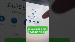 AI Crypto trading bot MADE ME $40,000!!!!!! #shorts