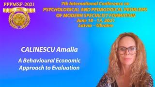 PPPMSF-2021. CALINESCU Amalia. A Behavioural Economic Approach to Evaluation