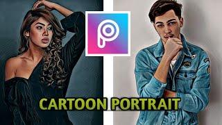 Picsart Cartoon Portrait Only One click | Picsart Photo Editing Tutorial | Ganeshedits