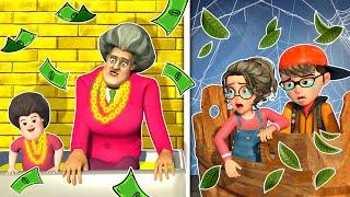 Scary Teacher 3D vs Squid Game Cut Squid Dad Hair and Scalp Treatment or Error 5 Times Challenge