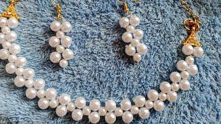 beautiful necklace DIY Nacklace with earrings #creations #saloni #viral #viralvideo