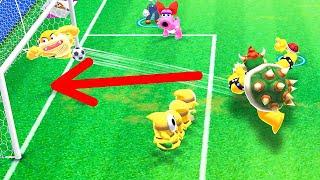 Daisy&Pink Gold Peach Aim to Outshine Bowser &Luigi in This Thrilling Mario Sports Superstars Match!