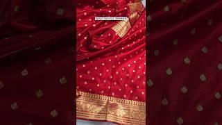 ️ Raktima – Red Banarasi Satin Silk Saree | A Beautiful Addition to Your Wardrobe  #saree #shorts