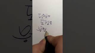 희망 메시지 - 만년필/딥펜/잉크/캘리그라피 #shorts