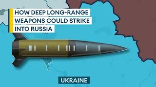 How far Ukraine could strike into Russia with UK and US-supplied long-range missiles