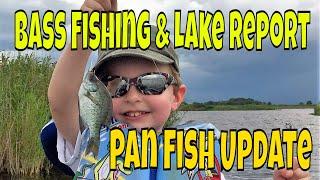 Headwaters Lake Bass Fishing Report. Pan Fishing & taking a kid fishing